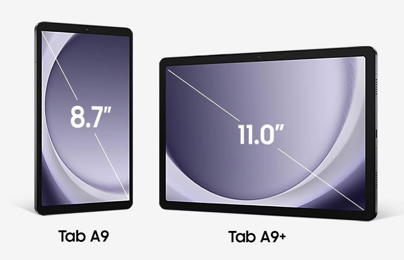 Tillsammans med den släppte det sydkoreanska företaget Galaxy Tab A9+-modellen med en större skärm och en annan processor.